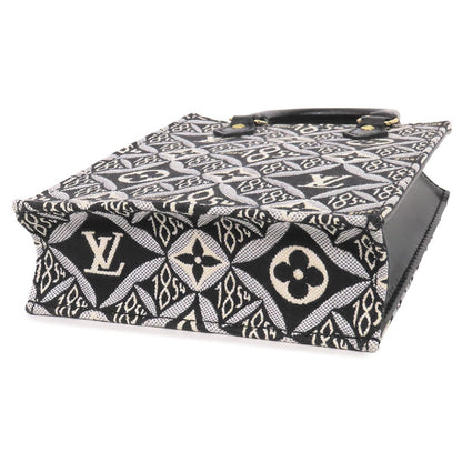 Louis Vuitton Petite Sac Plat Black Leather Monogram Jacquard 2-Way Shoulder Bag — view 3