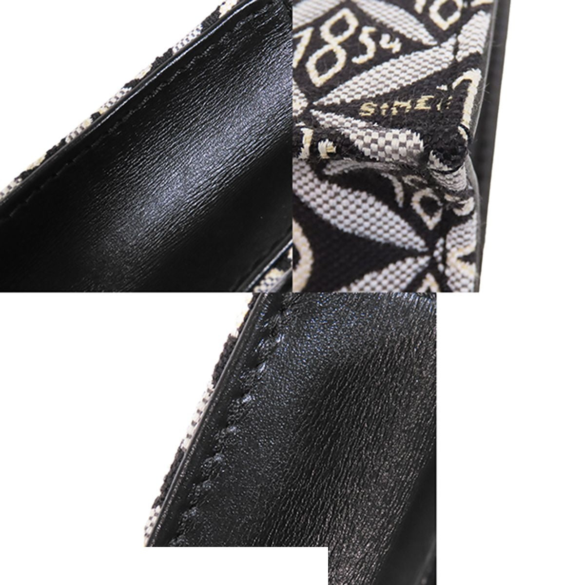 Louis Vuitton Petite Sac Plat Black Leather Monogram Jacquard 2-Way Shoulder Bag — view 7