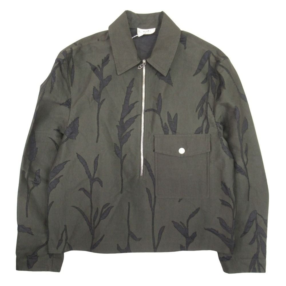 Hermes Herbier Deperlant Pullover Shirt Jacket Light 48 Khaki