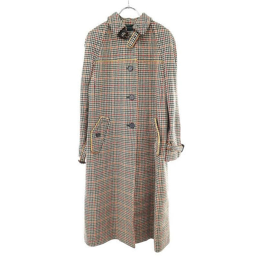Prada 17 AW Houndstooth Wool Belted Coat P646 gi Mix 38