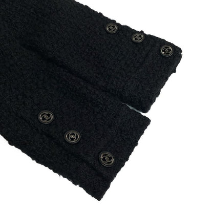 Chanel Coat Size 36 S Womens P46625 Black Tweed / Seventh Sleeve / Autumn /