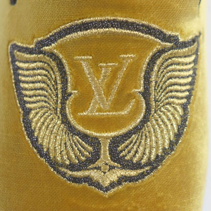 Louis Vuitton Hauteuil Line Velour Embroidered Slip-on Loafers Yellow 6 Made