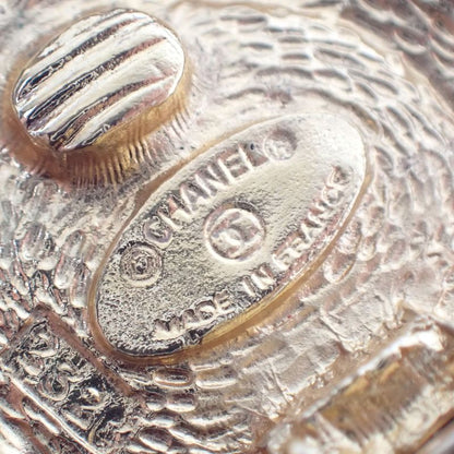 Chanel Engraved Large GP Earrings Chanel Gold