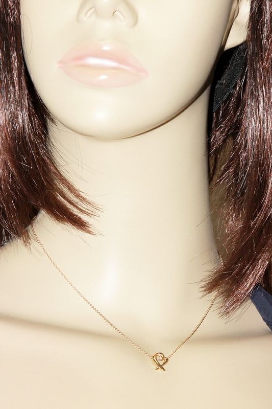 Tiffany & Co Pendant Necklace 18K Pink Gold Paloma Picasso Loving Heart Pendant