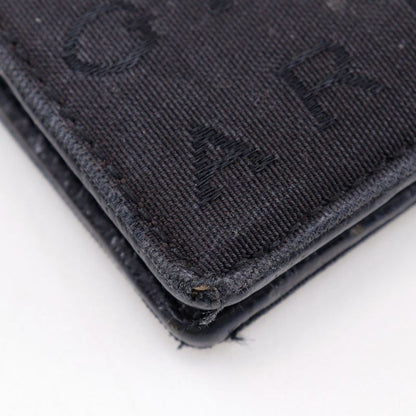 Bvlgari Logomania Wallet Canvas Black Men's Bifold Wallet