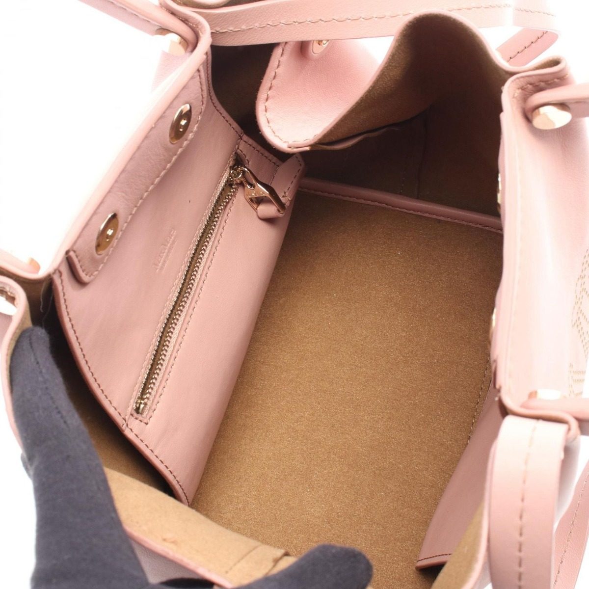 Max Mara Shoulder Bag 2-Way Pink Leather — view 3