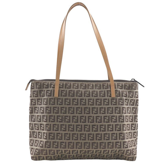 Fendi Zucchino 8bh022 Canvas Brown Women's Tote Bag