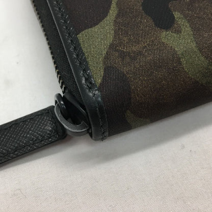 Prada Men's Long Wallet Round Zipper Camouflage