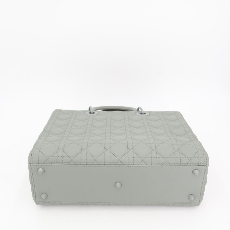 Christian DIOR Lady Dior Cannage Large Leather 2WAY Handbag