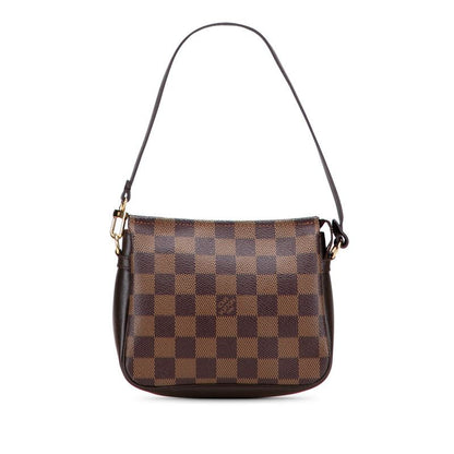Louis Vuitton Damier Trousse Makeup Accessories Pouch Handbag N51982 Brown PVC