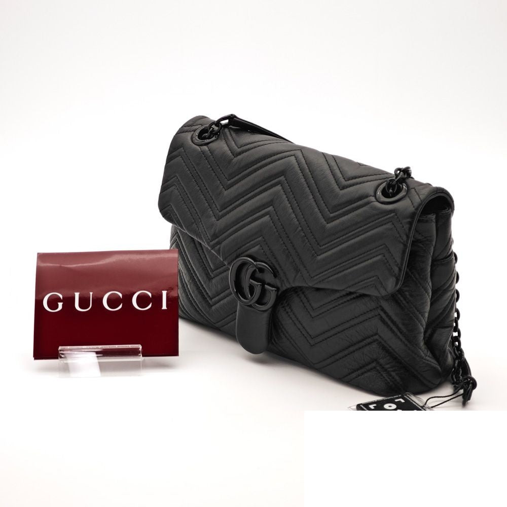 Gucci GG Marmont Medium Black Leather Shoulder Bag