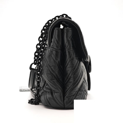 Gucci GG Marmont Medium Black Leather Shoulder Bag — view 5