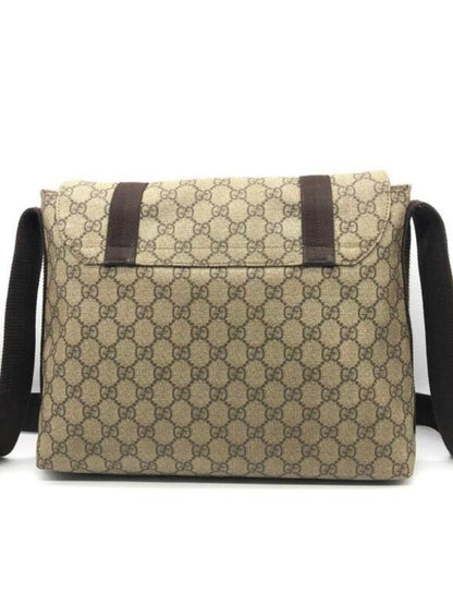 Gucci GG Supreme Web Canvas Sherry Messenger Bag Monogram Flap Tote