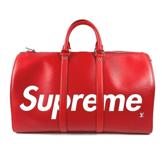 Louis Vuitton Boston Bag Keepall Bandouliere 45 Epi Leather Red