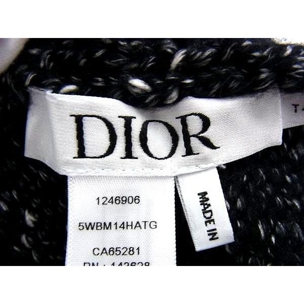 Dior 75% Cotton 25% Wool Knit Cap Hat Black — view 5