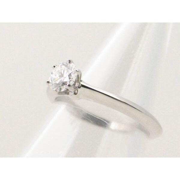 Tiffany & Co Diamond Solitaire Ring Size 7 Pt950 — view 4