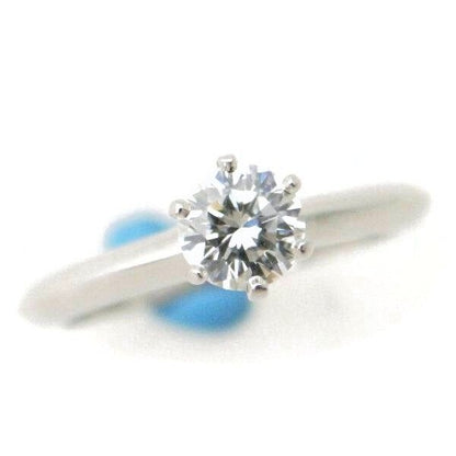 Tiffany & Co Diamond Solitaire Ring Size 7 Pt950