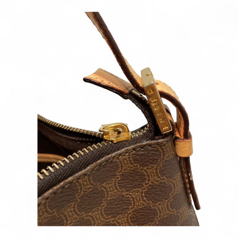 Celine ⑤ Macadam Hand Bag Triomphe Women's Brown FREE