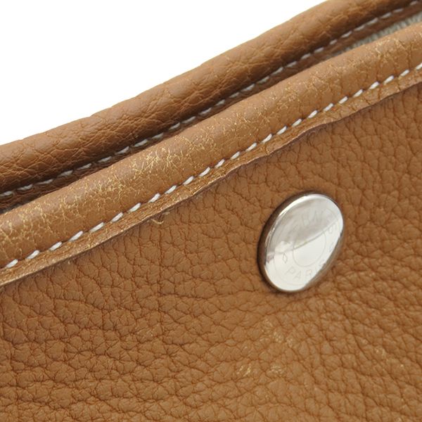 Hermes Tote Bag Garden Party PM Negonda Gold Silver Hardware Brown Sold Goods