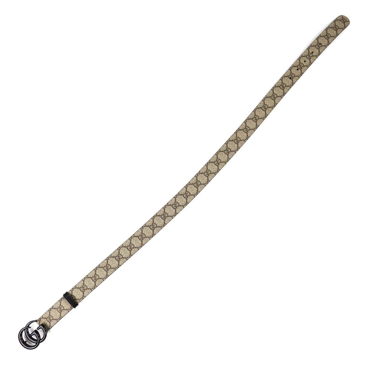 Gucci GG Marmont Supreme Belt Beige Black Handbag — view 5
