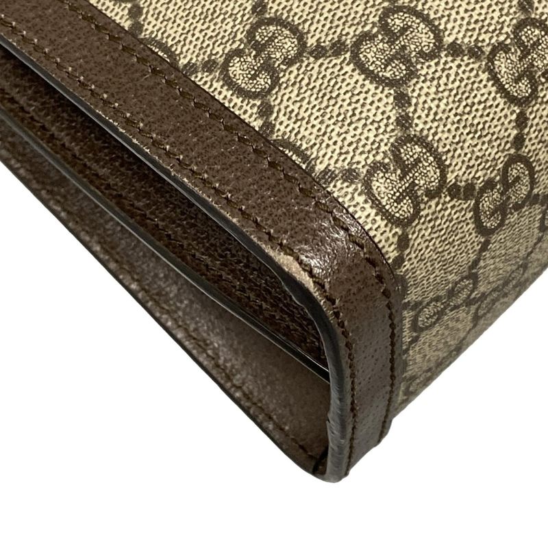 Gucci Shoulder Bag Ophidia/gg Supreme 503876 Beige Dark Brown Green And Red