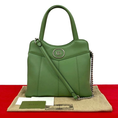Gucci Small Petit GG Logo Hardware Leather 2-Way Handbag