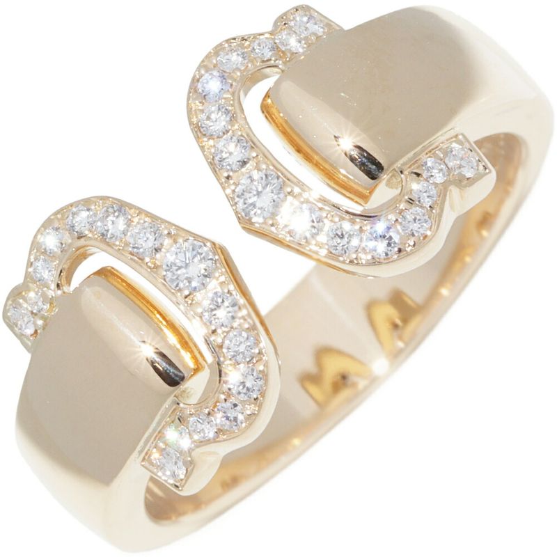Cartier Ring 18K Yellow Gold 30p(015ct) 2C Bouclece Ring With Diamonds
