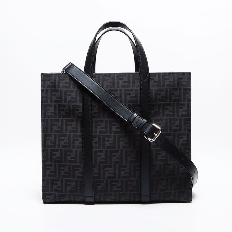 Fendi Tote Zucca 2-Way FF Jacquard Leather