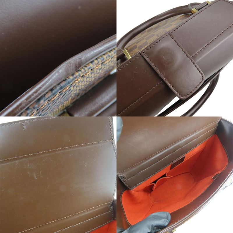 Louis Vuitton Handbags Sariasau N51284 Damier Ebène Brown Gold Hardware LV