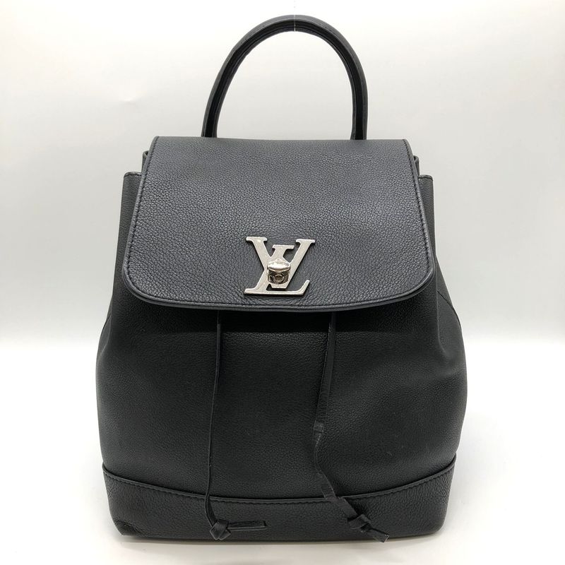 Louis Vuitton Lock Me Backpack M41815 Backpack Daypack Leather Black Women