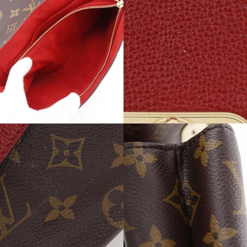 Louis Vuitton Saint Placide M43713 Monogram Canvas Threes Brown/red Ca2167