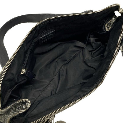 Dior/christian Dior Handbag Trotter Gray And Black Leather