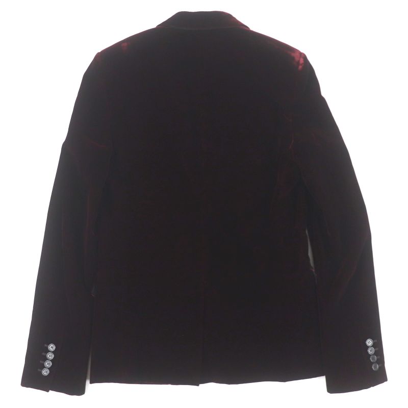  Saint Laurent Paris 464740 Velour 100% Silk Lining Single Jacket Tailored