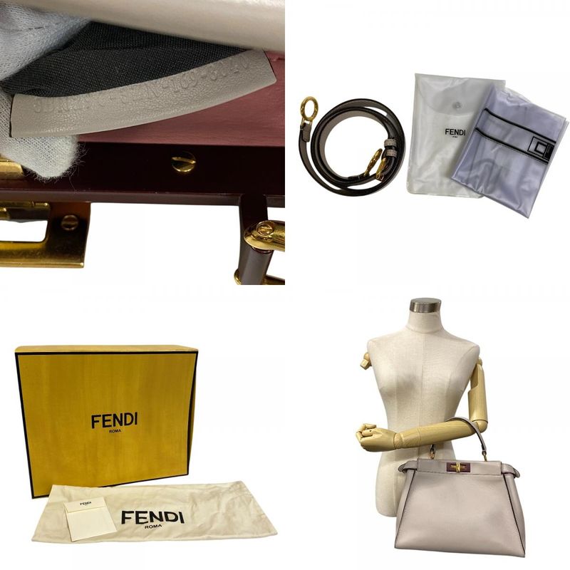 Fendi 8bn290 Peekaboo Medium 2WAY Shoulder Bag Cabas  Diagonal Shoulder Brand