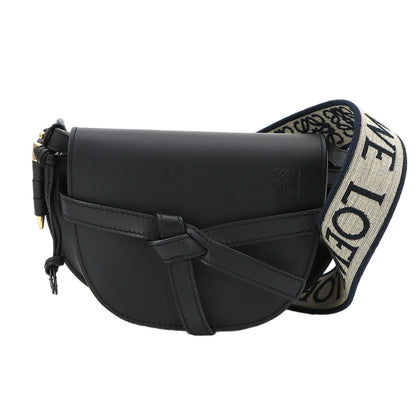 Loewe Gate Dual Mini Shoulder Bag Leather Black Gold
