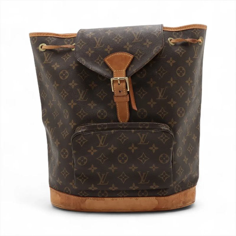 Louis Vuitton Monogram Montsouris GM M51135 Leather Backpack Sac Backpack Bag