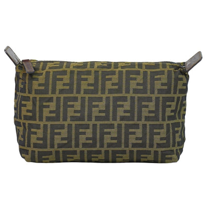 Fendi Zucca Pouch Case Nylon Brown