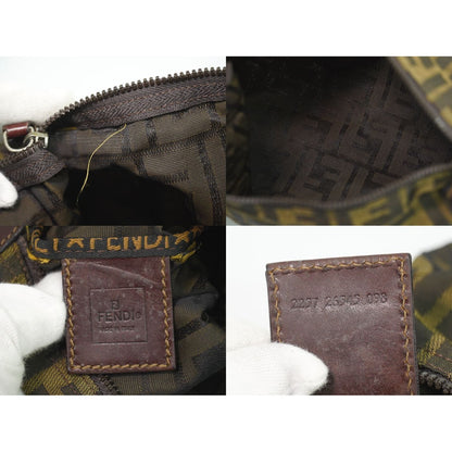 Fendi Zucca Pouch Case Nylon Brown — view 9