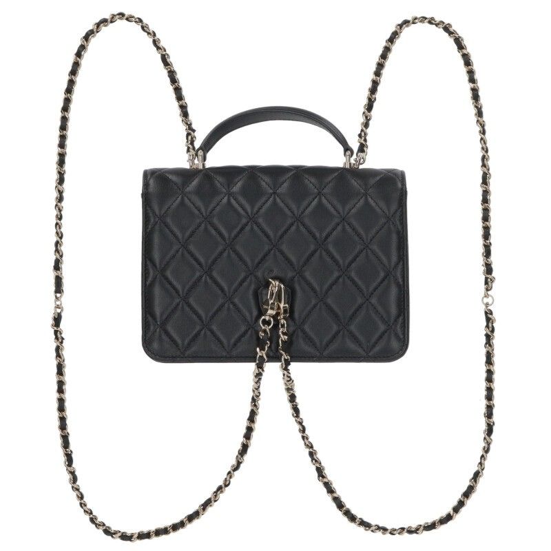 Chanel Ap4450 Matelasse Lamb Skin Chain 3-way Backpack Women