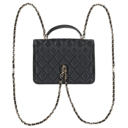 Chanel Ap4450 Matelasse Lamb Skin Chain 3-way Backpack Women
