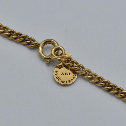 Celine Necklace Circle Logo Gold Color Approx 26.5 G Accessories With Bag H1916