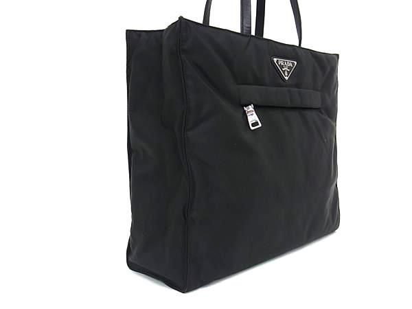 Prada Tessuto Nylon Tote Bag Shoulder Bag Men Ladies Black Ax3857