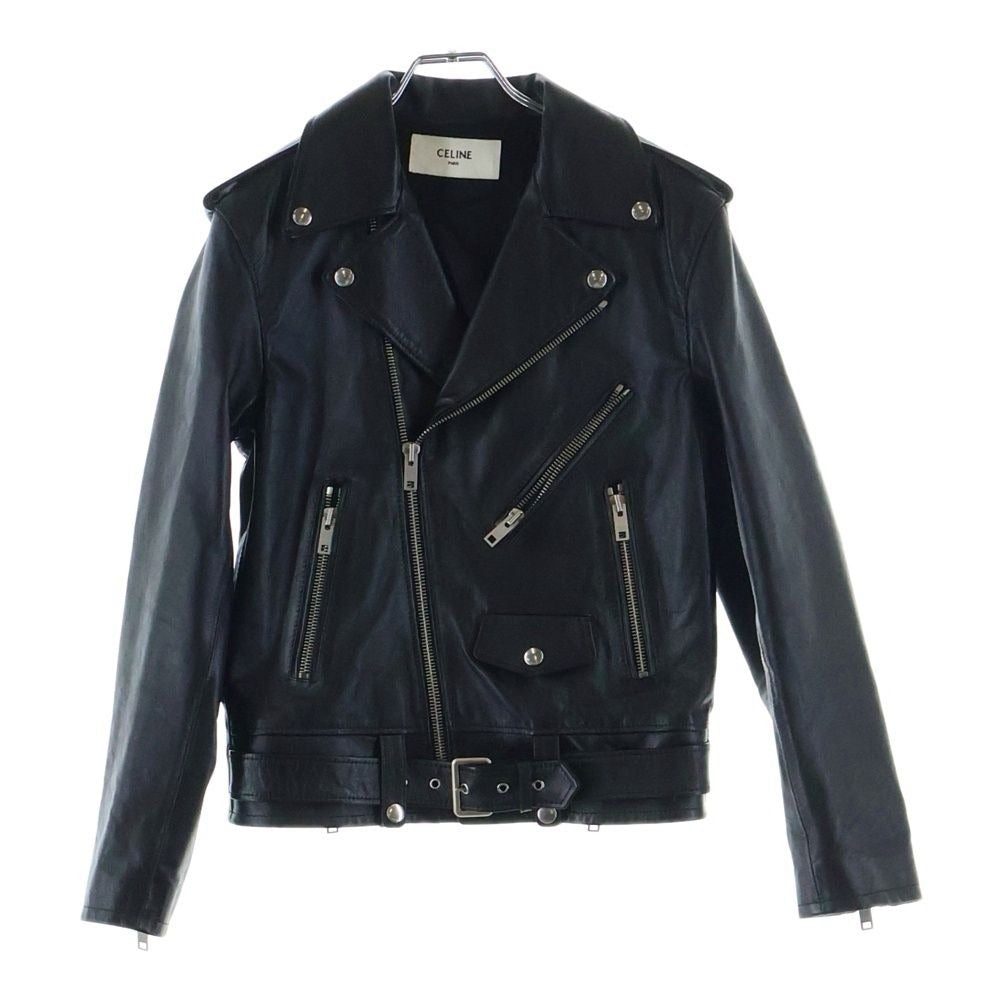 Celine by Hedi Slimane Classic Biker Calfskin Double Leather Jacket
