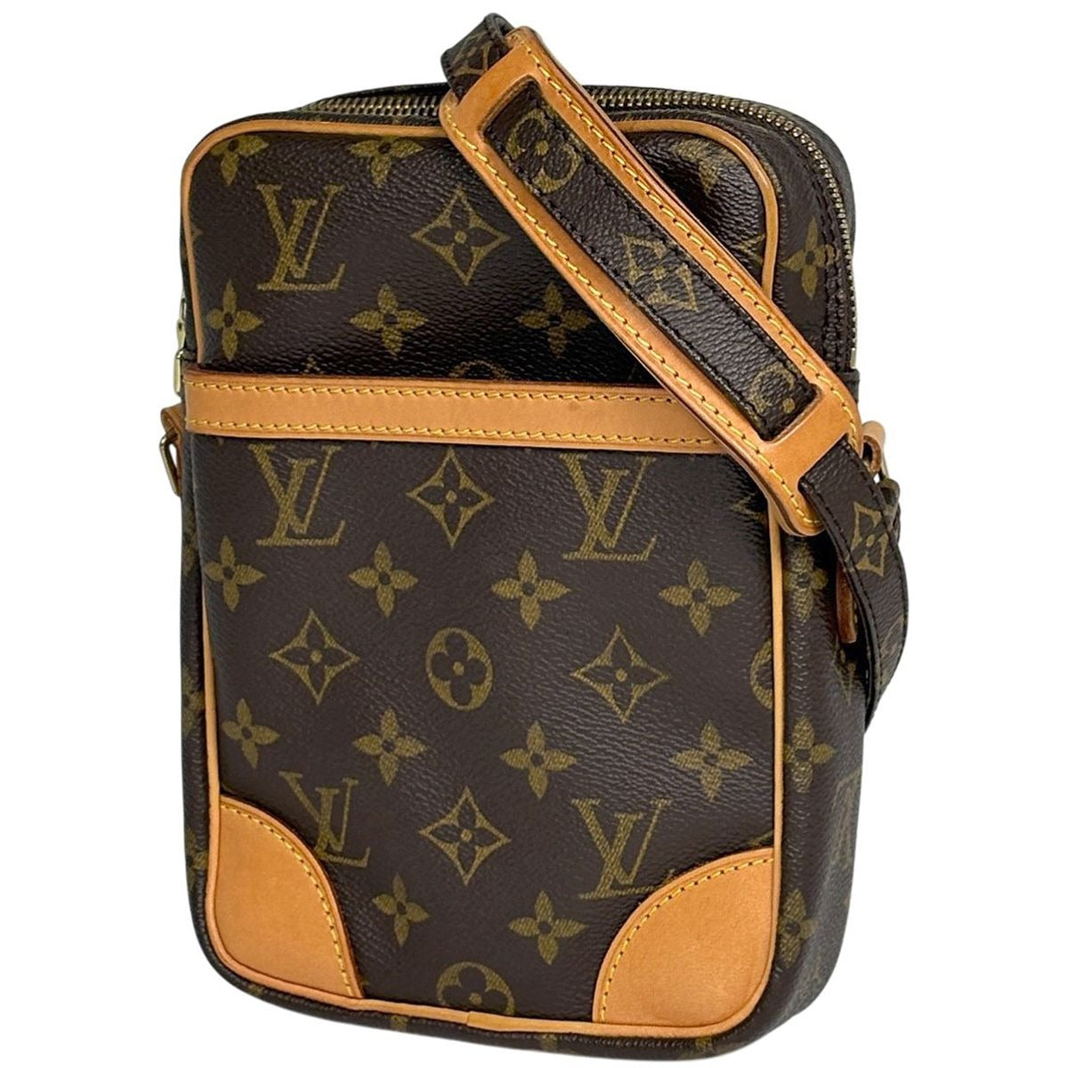 Louis Vuitton Danube Crossbody Shoulder Bag Monogram Brown