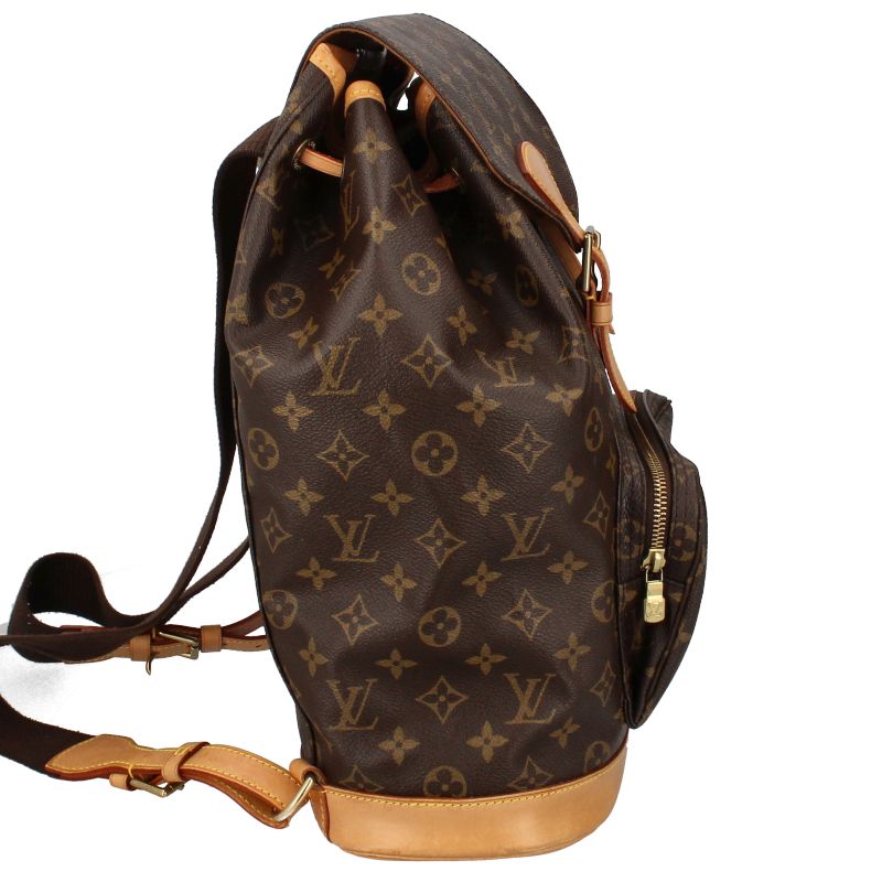 Louis Vuitton Montsouris GM M51135 Monogram Women's Backpack Daypack Brown