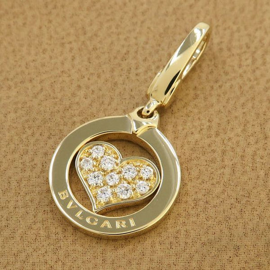 Bulgari Tondo Diamond Charm / Heart [none Fee Gift Wrapping] [grade A