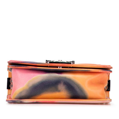 Chanel Boy Chanel Coco Mark Chain Shoulder Bag Handbag Pink Multicolor Lambskin