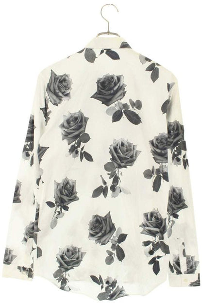 Dior Homme 16AW 433c529a3817 Rose Patterned Long Sleeved Shirt Men's 37