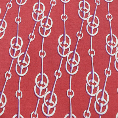 Hermes 2022ss 2e4501dg 100% Cotton Cliquetis Pattern Short Sleeves Dress Red 34