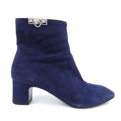 Hermes Navy Suede Boots